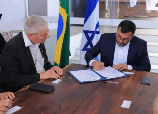 Wilson Lima recebe embaixador de Israel e assina acordo de cooperação técnica