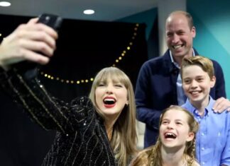 Taylor Swift tieta príncipe William e filhos nos bastidores de show