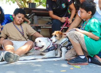 SEPcD leva crianças para manhã lúdica com cães da Polícia Militar