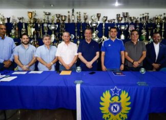 Omar destaca reconstrução do Nacional durante posse de Saullo Vianna como presidente do clube