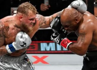 Jake Paul vê fúria de Mike Tyson, mas usa físico e vence lenda do boxe