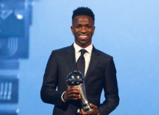 Vini Jr. é eleito melhor jogador do mundo no Fifa The Best 2024