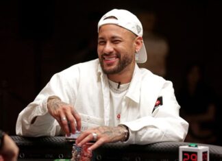 Neymar fatura R$ 70 mil e é 14º em torneio de pôquer festivo com seu nome