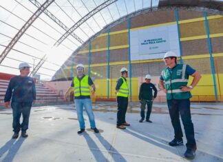 Governo do Amazonas avança na revitalização do Ginásio Elias Assayag, principal espaço esportivo de Parintins