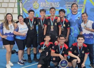 Escola da Prefeitura de Manaus conquista título no voleibol dos Jeas e garante vaga nos Jogos Escolares Brasileiros