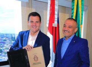 Prefeito em exercício Renato Junior visita TJ-AM e defende diálogo entre os poderes