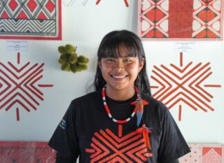 Exposição ‘Ohari Wii – Grafismo Indígena Kubeo’ segue até dia 24, no mirante Lúcia Almeida