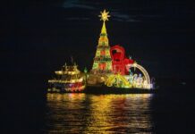 David Almeida entrega balsa natalina e leva o maior Natal flutuante da história para comunidades ribeirinhas