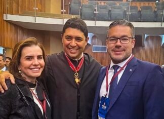 Presidente e corregedor do TCE-AM participam da posse do novo conselheiro do TCE de São Paulo