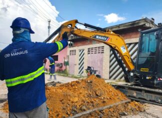 Obras de esgoto avançam no Jorge Teixeira e primeiras áreas entram em operação até o fim do ano
