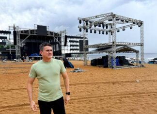 David Almeida acompanha montagem final dos três grandes palcos do ‘Réveillon Manaus 2026’