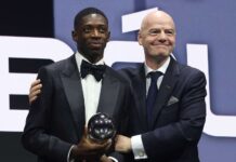 Dembélé é eleito o melhor jogador do mundo em 2025
