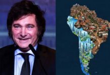 Como é o mapa da América do Sul que Milei postou e irritou brasileiros