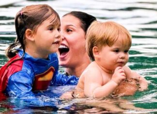 Após polêmicas com Virgínia, Ana Castela cai na brincadeira em dia de piscina com filhos de Zé Felipe