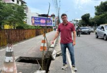 Rodrigo Guedes denuncia risco de desabamento em trecho da Avenida Djalma Batista e aciona Ministério Público