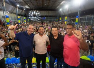 Omar recebe filiação do deputado Rozenha ao PSD em grande evento com Eduardo Braga na zona sul de Manaus