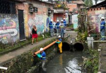 Obra leva pela primeira vez esgotamento sanitário a comunidade de rip-rap em Manaus