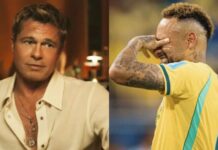 Brad Pitt detona atuação de Neymar em campo e ironiza craque: ‘Precisa de ajuda’