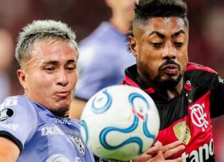 Flamengo tem drama e expulsão, mas segura Del Valle e segue na Libertadores