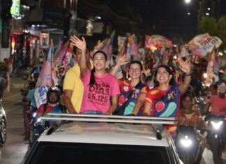 Mayra Dias é recebida por multidão em Iranduba e reforça atuação em defesa das mulheres