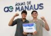 Estudantes criam solução para reaproveitamento de água da máquina de lavar e vencem premiação da Águas de Manaus