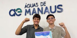 Estudantes criam solução para reaproveitamento de água da máquina de lavar e vencem premiação da Águas de Manaus