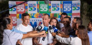 Omar chega ao segundo turno com 40% e vai continuar campanha em torno de propostas